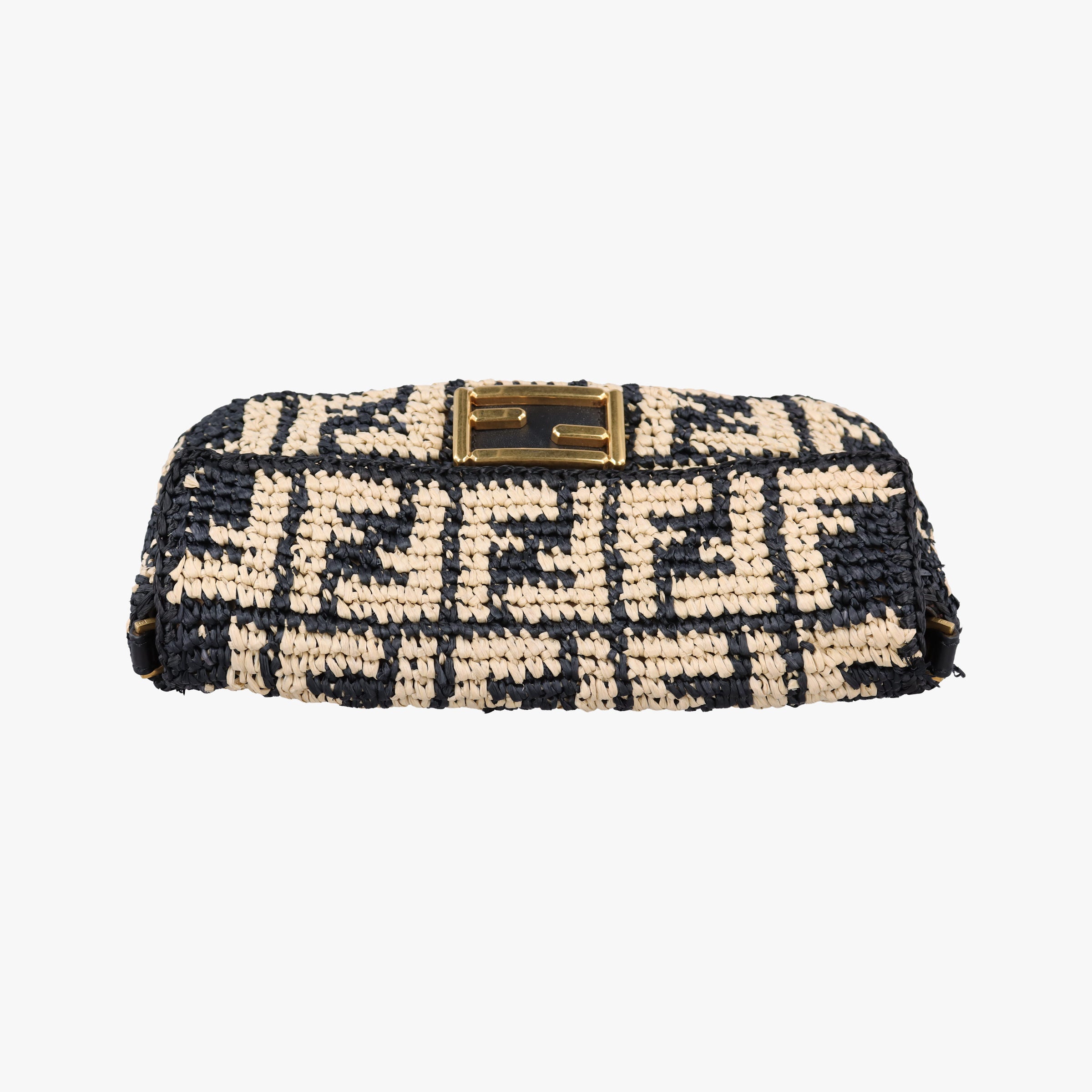 Pre-owned Fendi BAGUETTE Multicolour straw 8BR600 shoulderbag | stylenewstar