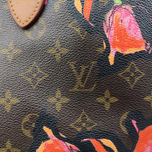 Pre-owned Louis Vuitton Neverfull MM brown×multi Monogram rose M48613 handbag | stylenewstar