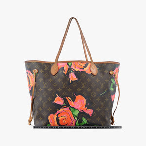 Pre-owned Louis Vuitton Neverfull MM brown×multi Monogram rose M48613 handbag | stylenewstar