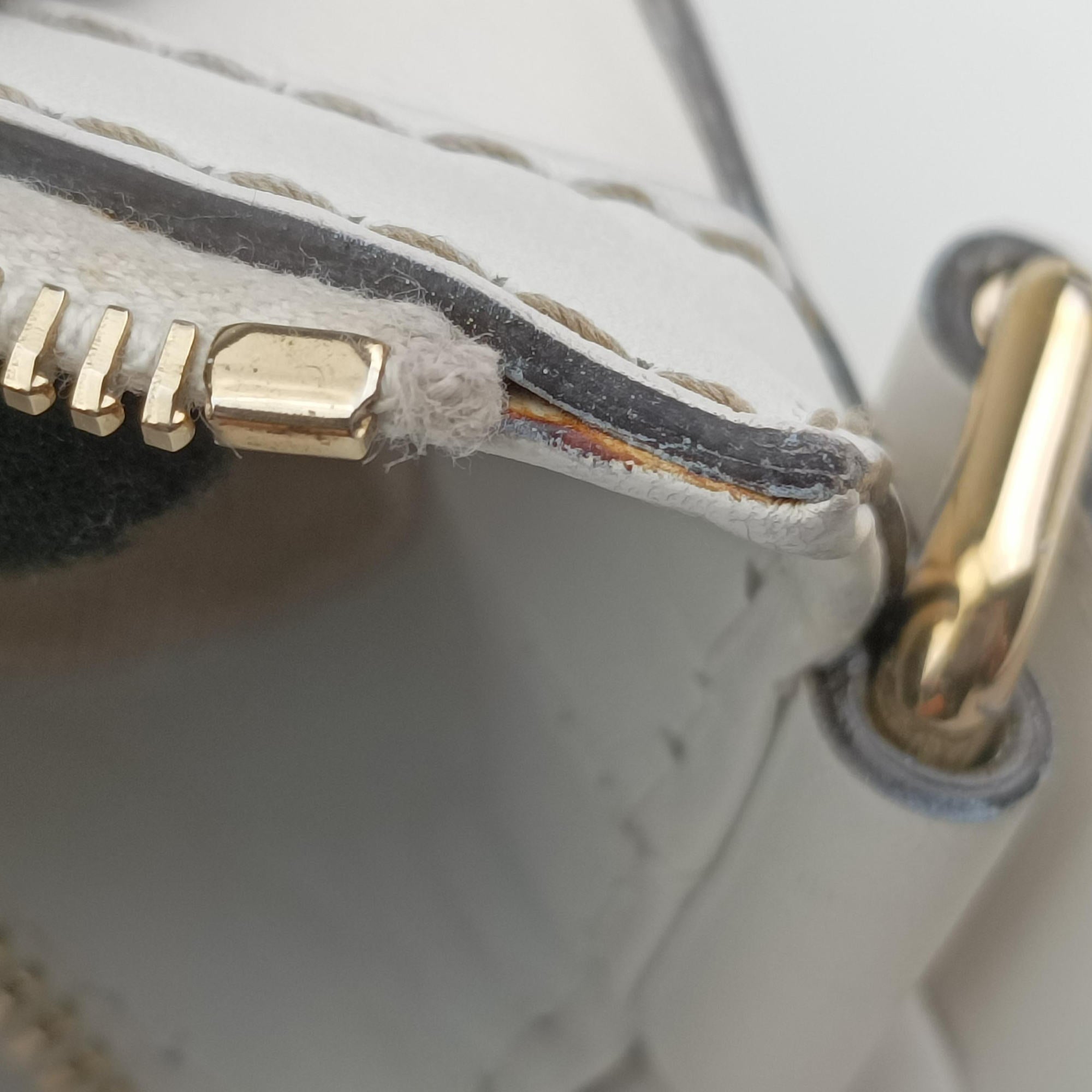 Vintage Gucci Heritage Horsebit Hobo White×Navy x beige canvas×leather 247604 shoulderbag | stylenewstar