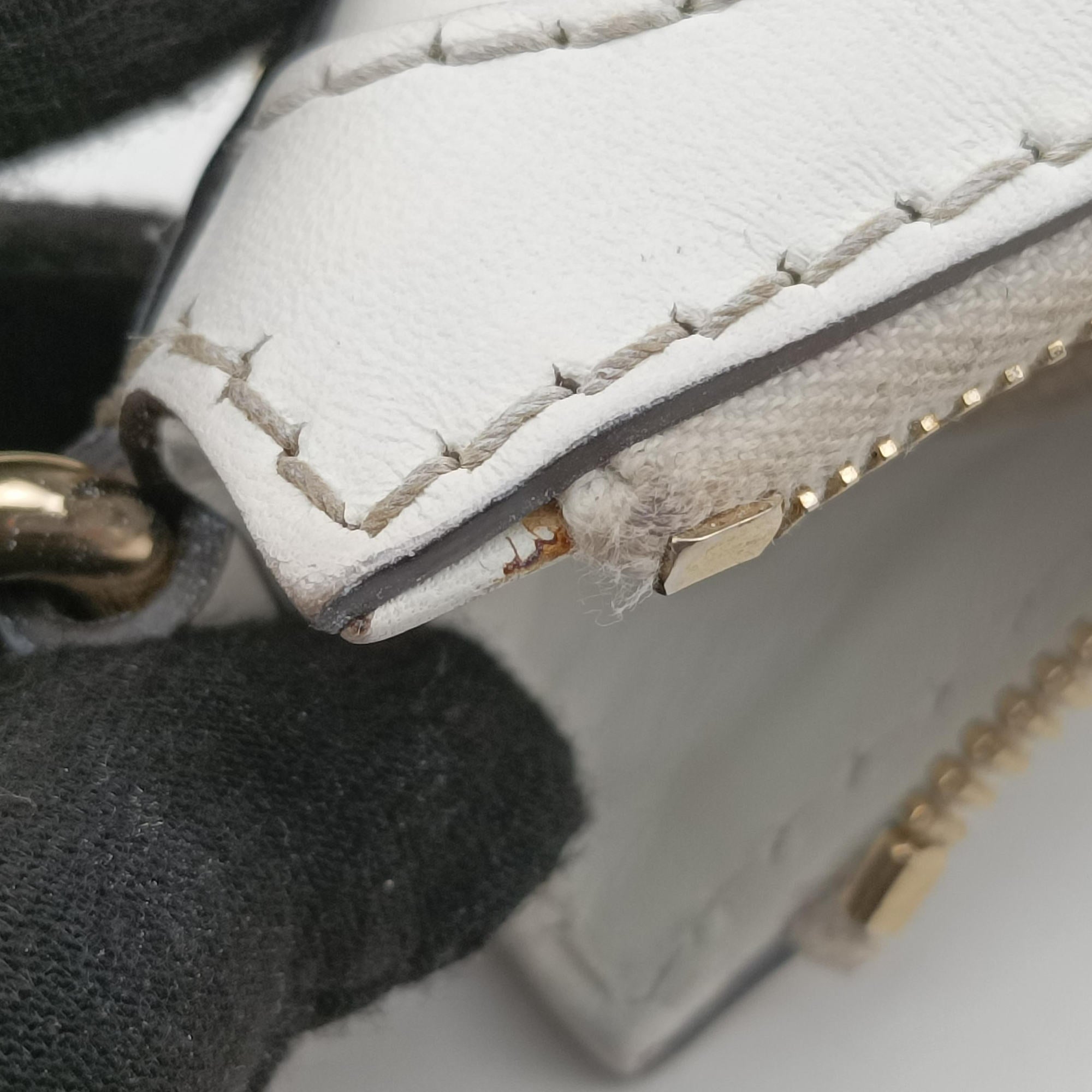Vintage Gucci Heritage Horsebit Hobo White×Navy x beige canvas×leather 247604 shoulderbag | stylenewstar