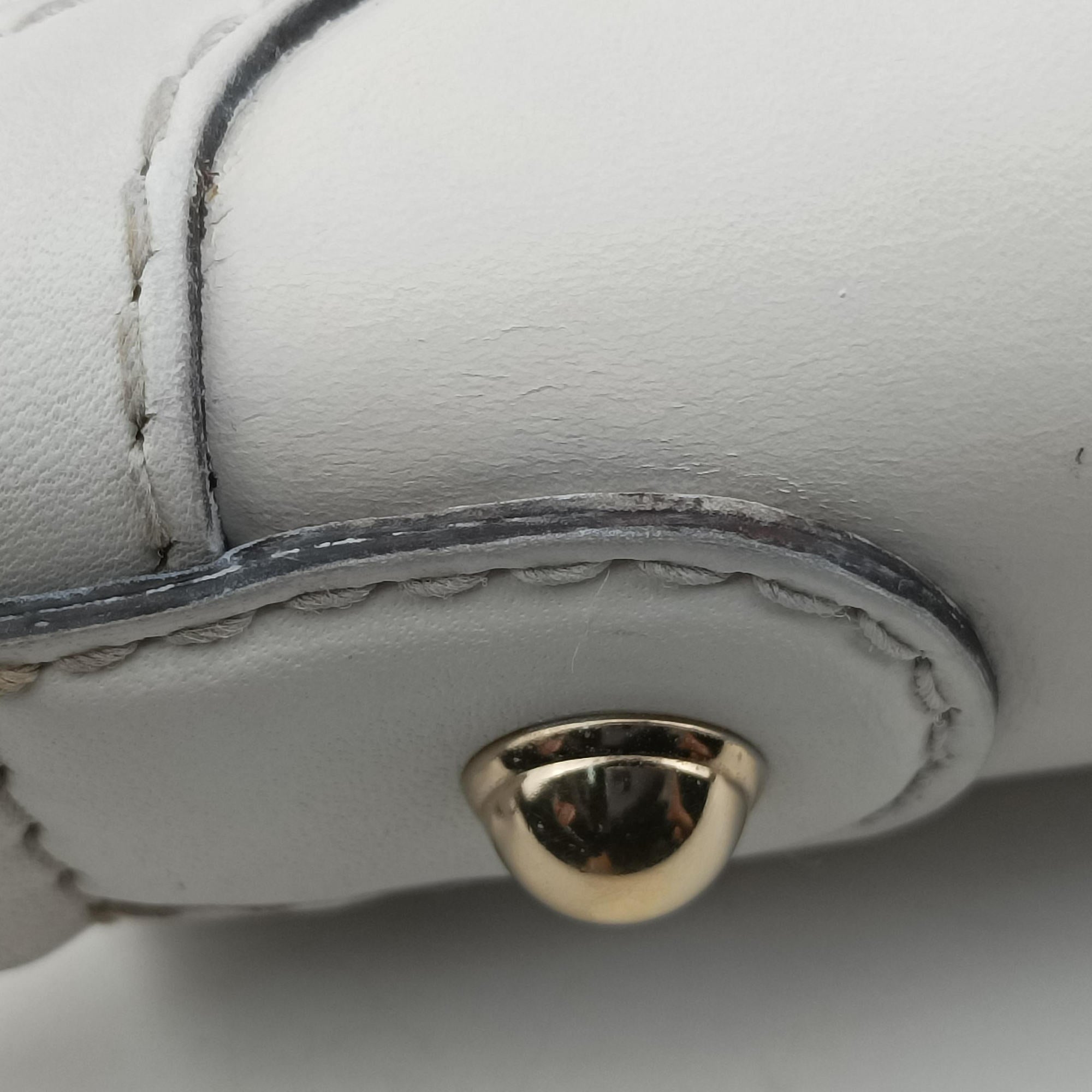 Vintage Gucci Heritage Horsebit Hobo White×Navy x beige canvas×leather 247604 shoulderbag | stylenewstar