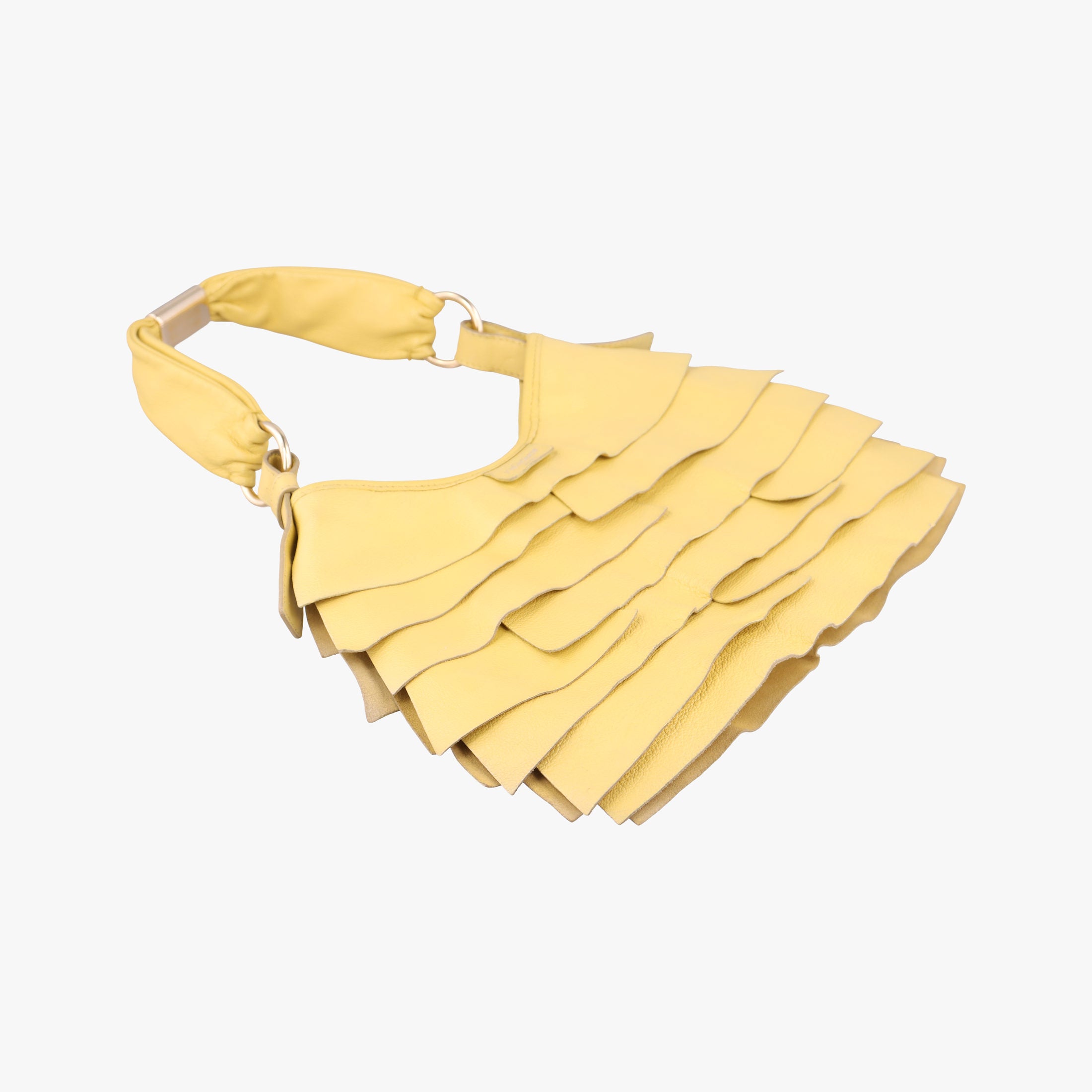 Vintage Yves Saint Laurent Mombasa Yellow Leather 122244 shoulderbag | stylenewstar