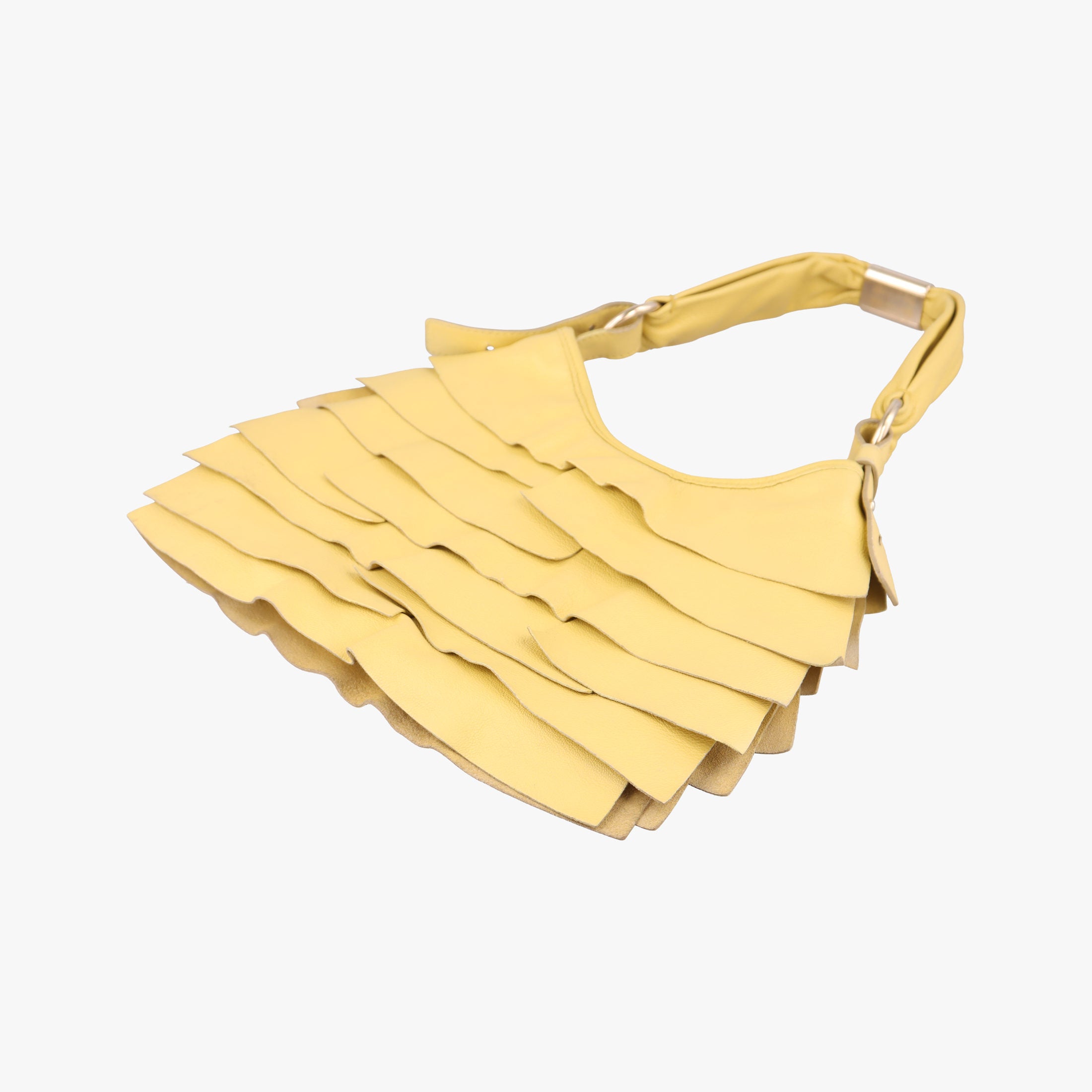 Vintage Yves Saint Laurent Mombasa Yellow Leather 122244 shoulderbag | stylenewstar