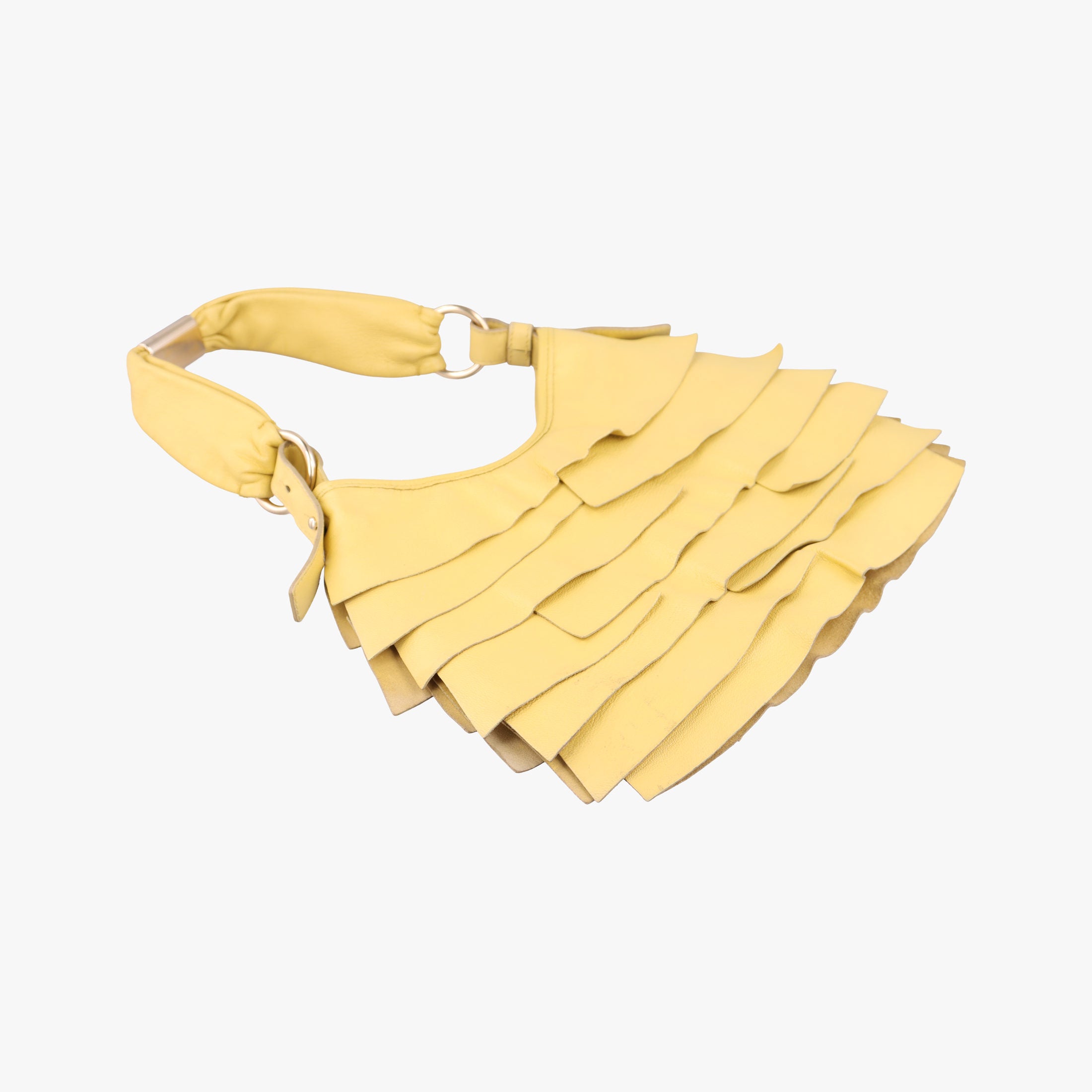 Vintage Yves Saint Laurent Mombasa Yellow Leather 122244 shoulderbag | stylenewstar