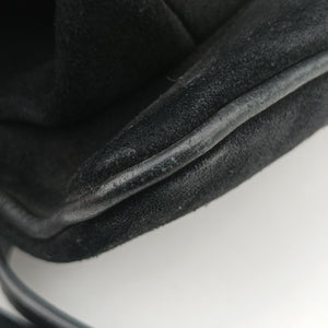 Pre-owned Gucci Arli Black Suede×leather 550126 shoulderbag | stylenewstar