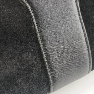 Pre-owned Gucci Arli Black Suede×leather 550126 shoulderbag | stylenewstar