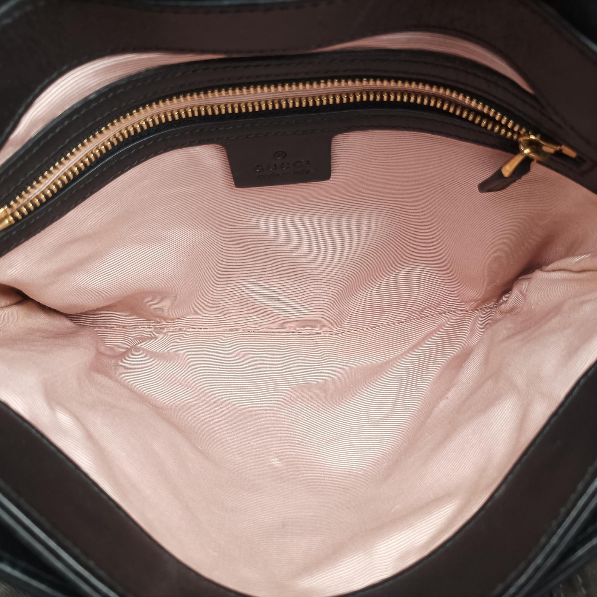 Pre-owned Gucci Arli Black Suede×leather 550126 shoulderbag | stylenewstar