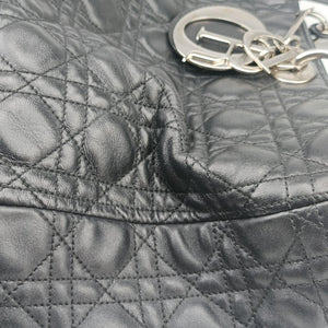 Pre-owned Christian Dior Lady Dior Black lambskin  handbag | stylenewstar