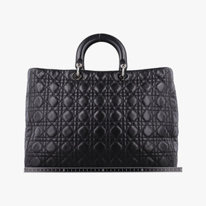 Pre-owned Christian Dior Lady Dior Black lambskin  handbag | stylenewstar