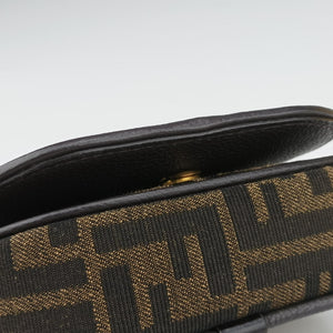 Pre-owned Fendi C'mon Small Brown canvas 7AS219 shoulderbag | stylenewstar
