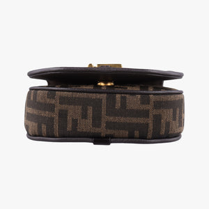 Pre-owned Fendi C'mon Small Brown canvas 7AS219 shoulderbag | stylenewstar