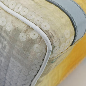 Pre-owned Fendi Zucchino Glitter Logo Yellow×Multicolour sequins 8BL071 handbag | stylenewstar