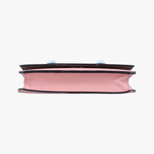 Pre-owned Fendi Monster Eyes Continental pink×Multicolour Leather 8M0346 shoulderbag | stylenewstar