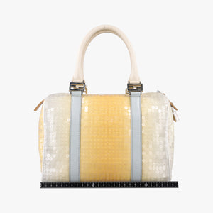 Pre-owned Fendi Zucchino Glitter Logo Yellow×Multicolour sequins 8BL068 handbag | stylenewstar