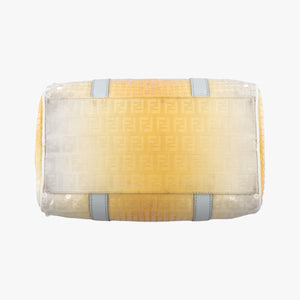 Pre-owned Fendi Zucchino Glitter Logo Yellow×Multicolour sequins 8BL068 handbag | stylenewstar