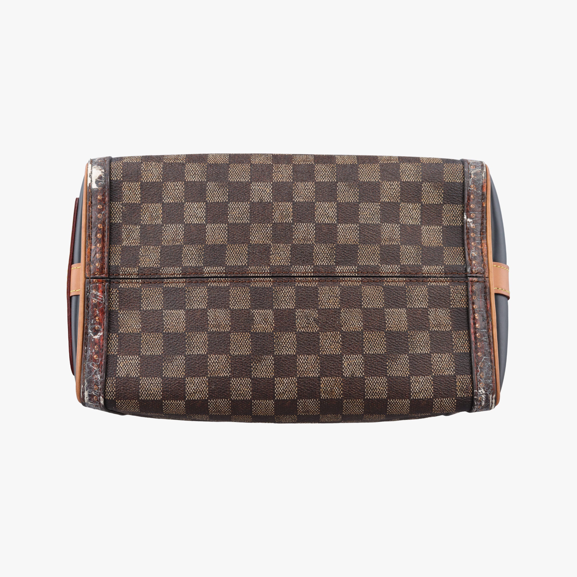 Pre-owned Louis Vuitton Time Trunk Speedy Bandouliere 25 Damier Ebene × Rouge Transformed Damier Canvas M52249 shoulderbag | stylenewstar