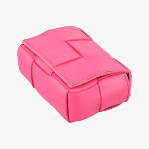 Pre-owned Bottega Veneta candy cassette Pink lambskin  shoulderbag | stylenewstar