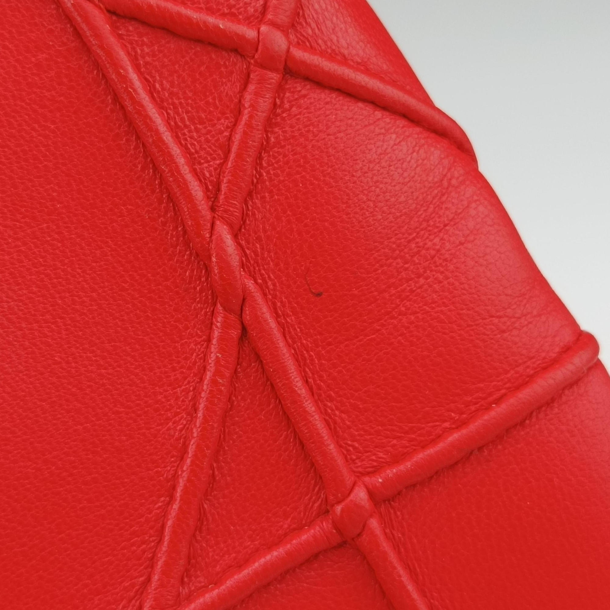 Pre-owned Christian Dior Lady Dior Cannage Soft Red Lambskin  handbag | stylenewstar