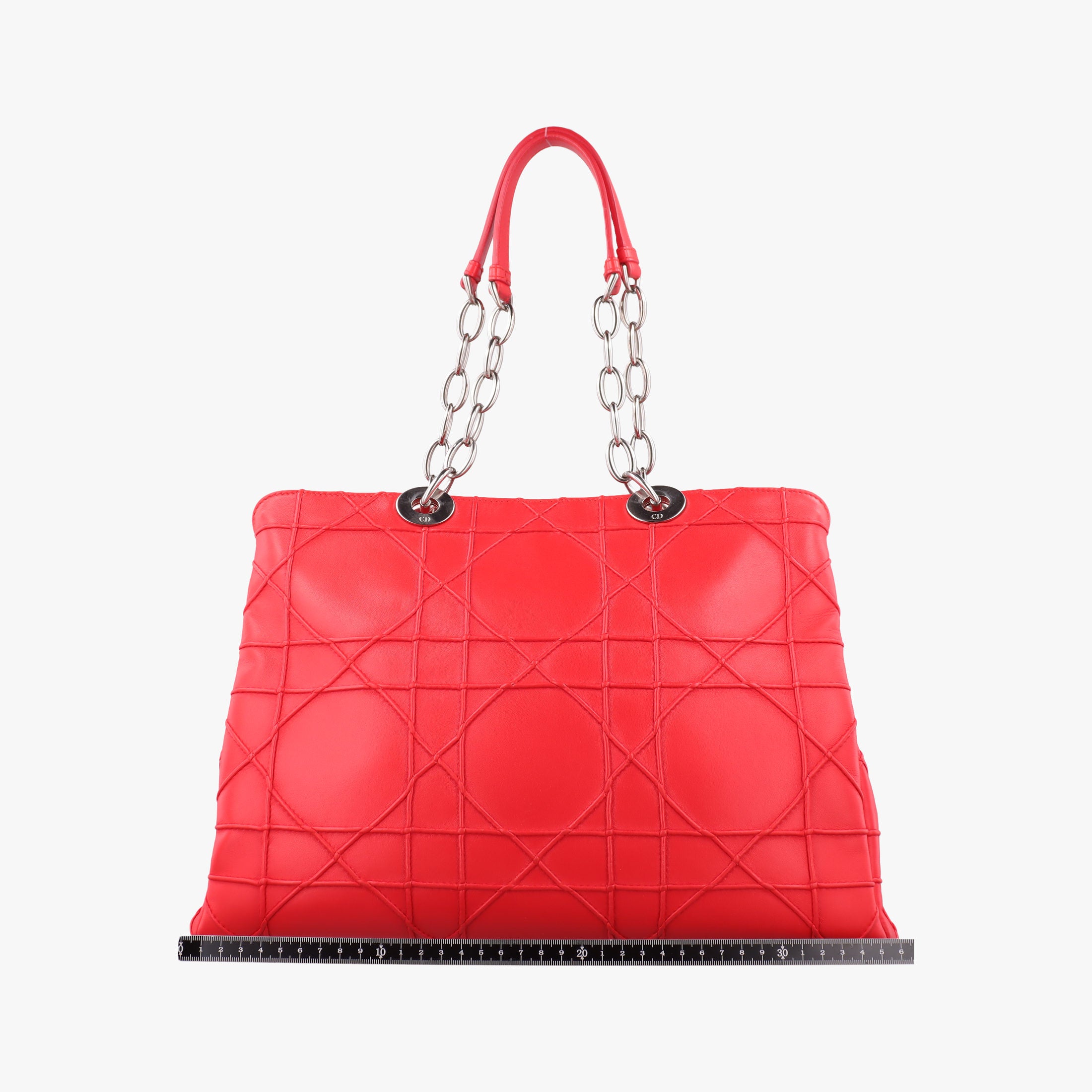 Pre-owned Christian Dior Lady Dior Cannage Soft Red Lambskin  handbag | stylenewstar