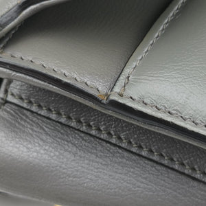 Pre-owned Gucci GG Ring GG Marmont Grey Leather 589474 shoulderbag | stylenewstar