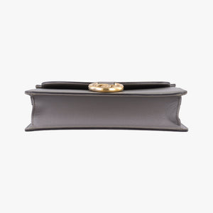 Pre-owned Gucci GG Ring GG Marmont Grey Leather 589474 shoulderbag | stylenewstar