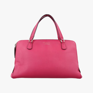Pre-owned Gucci Swing Top Handle Rose Leather 377772 handbag | stylenewstar