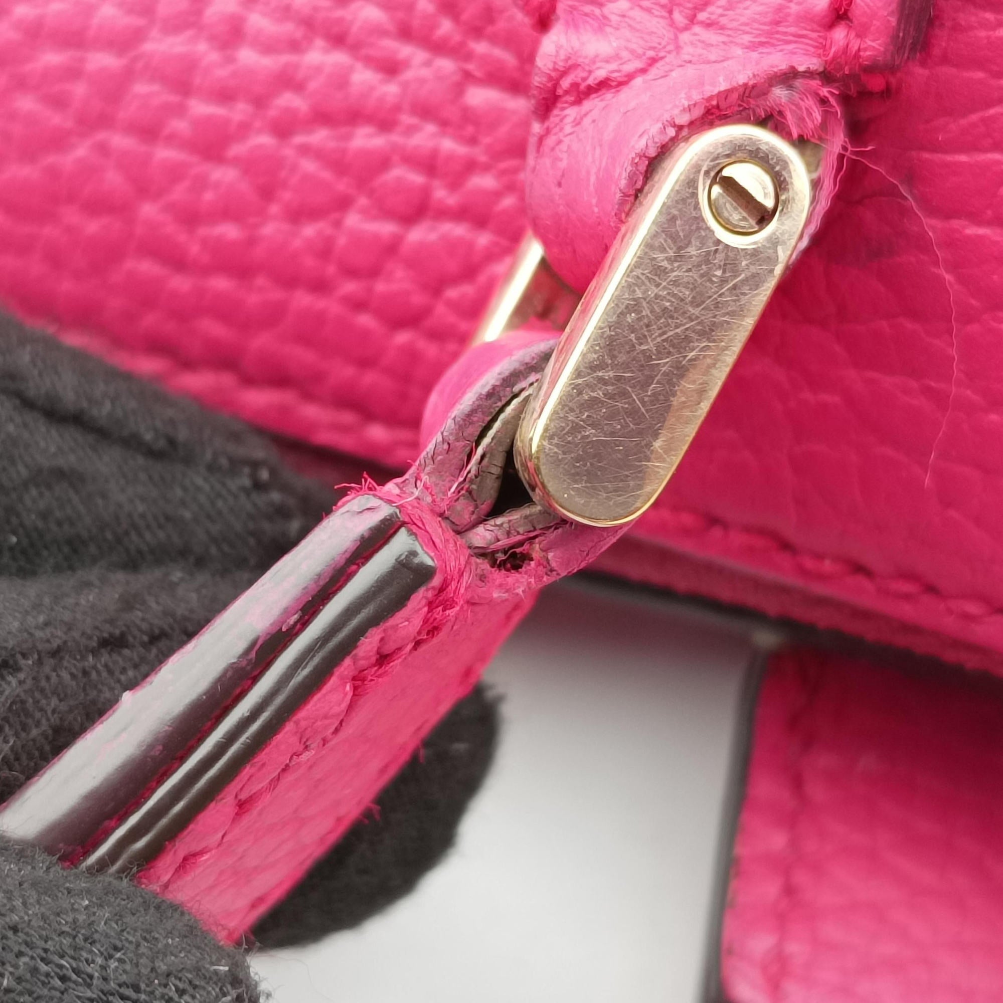Pre-owned Gucci Swing Top Handle Rose Leather 377772 handbag | stylenewstar