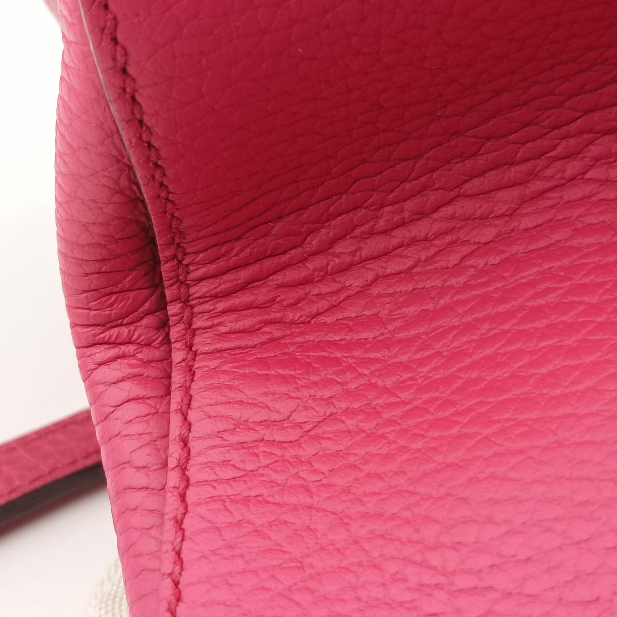 Pre-owned Gucci Swing Top Handle Rose Leather 377772 handbag | stylenewstar