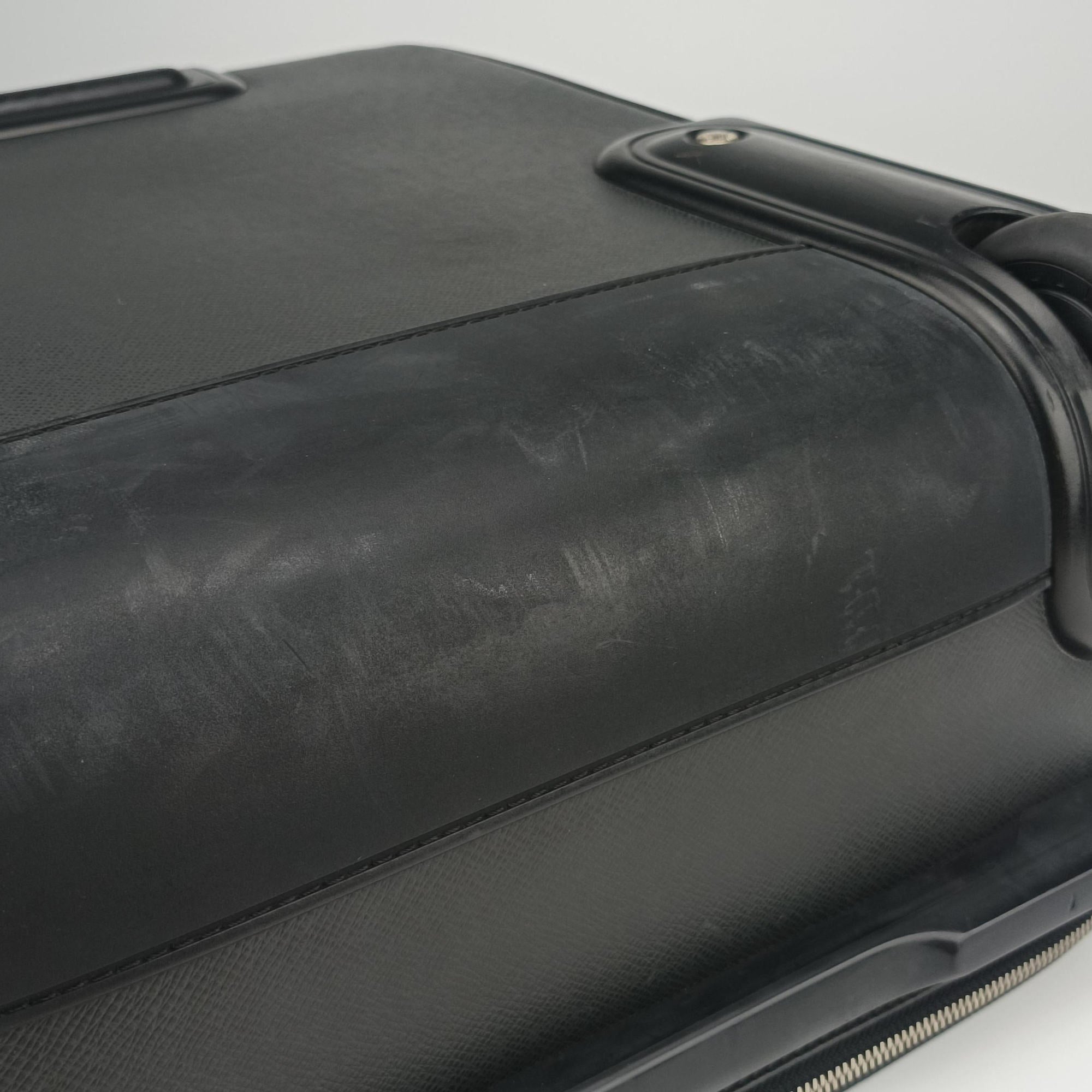 Pre-owned Louis Vuitton Pegase 45 ARDOISE Taiga Leather M23302 suitcase | stylenewstar