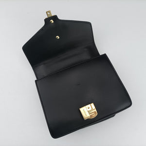 Pre-owned Gucci Sylvie Black×red×green Leather 431666 shoulderbag | stylenewstar