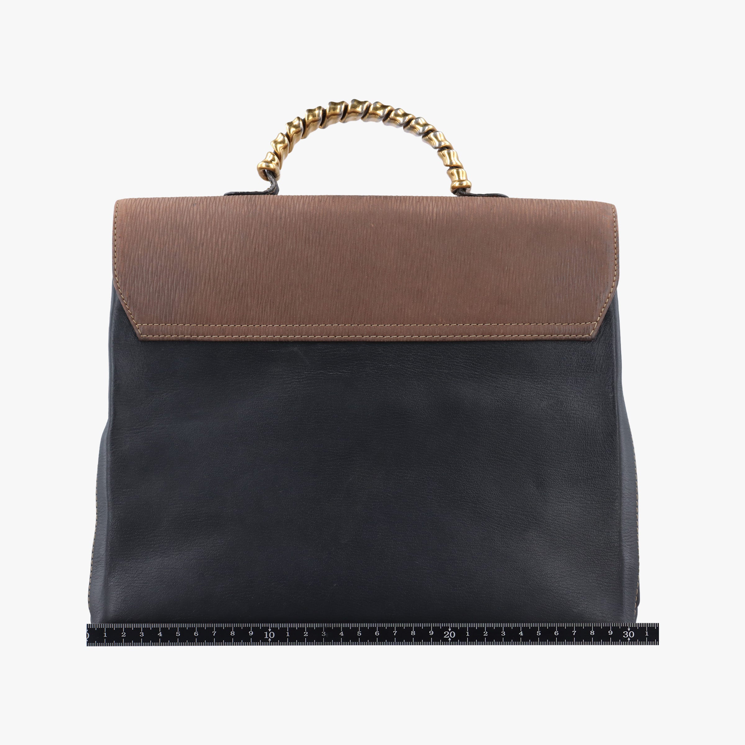 Vintage Loewe Velazquez Brown × Black Calfskin  handbag | stylenewstar
