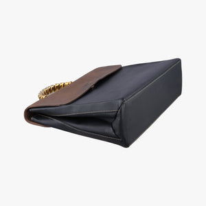 Vintage Loewe Velazquez Brown × Black Calfskin  handbag | stylenewstar