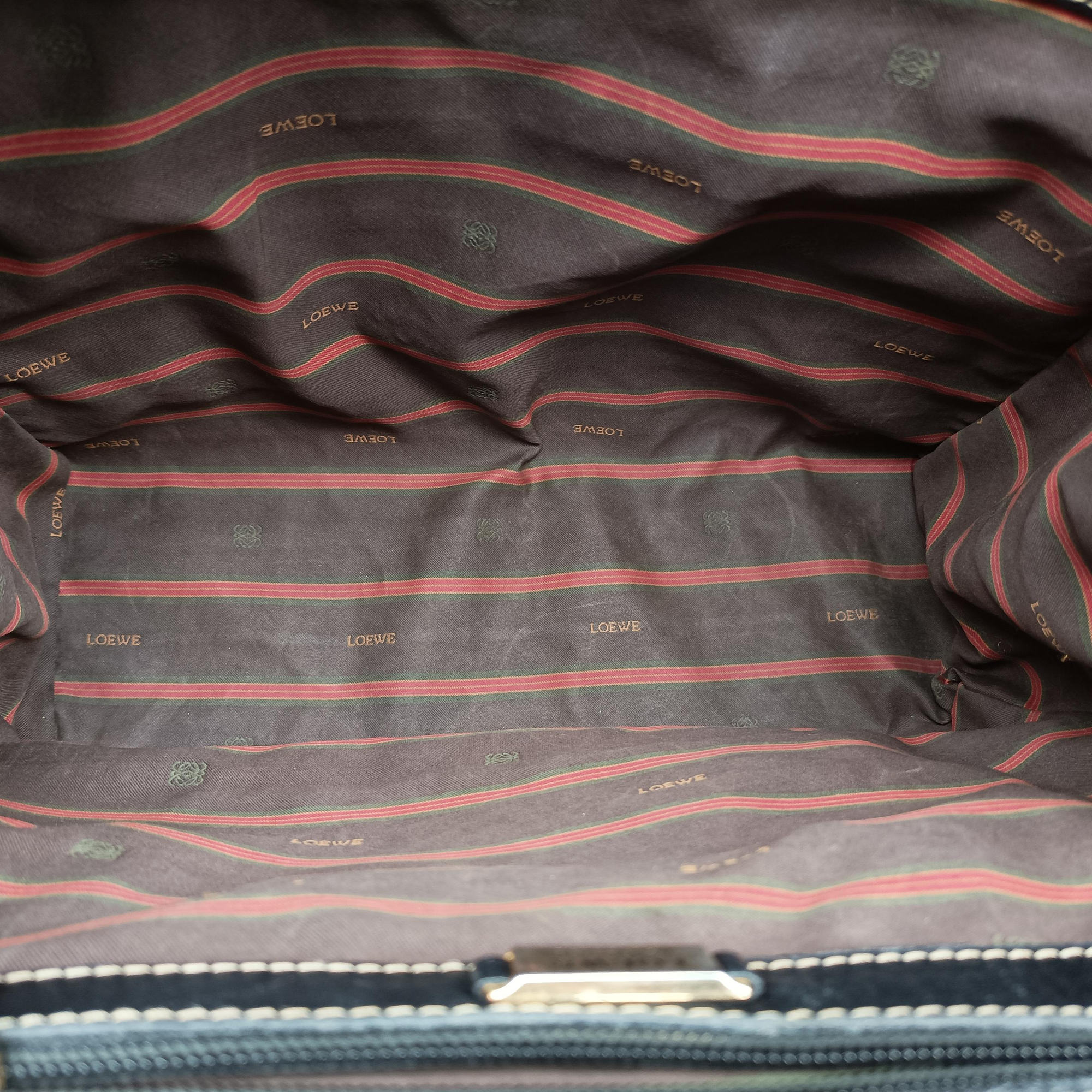 Vintage Loewe Velazquez Brown × Black Calfskin  handbag | stylenewstar