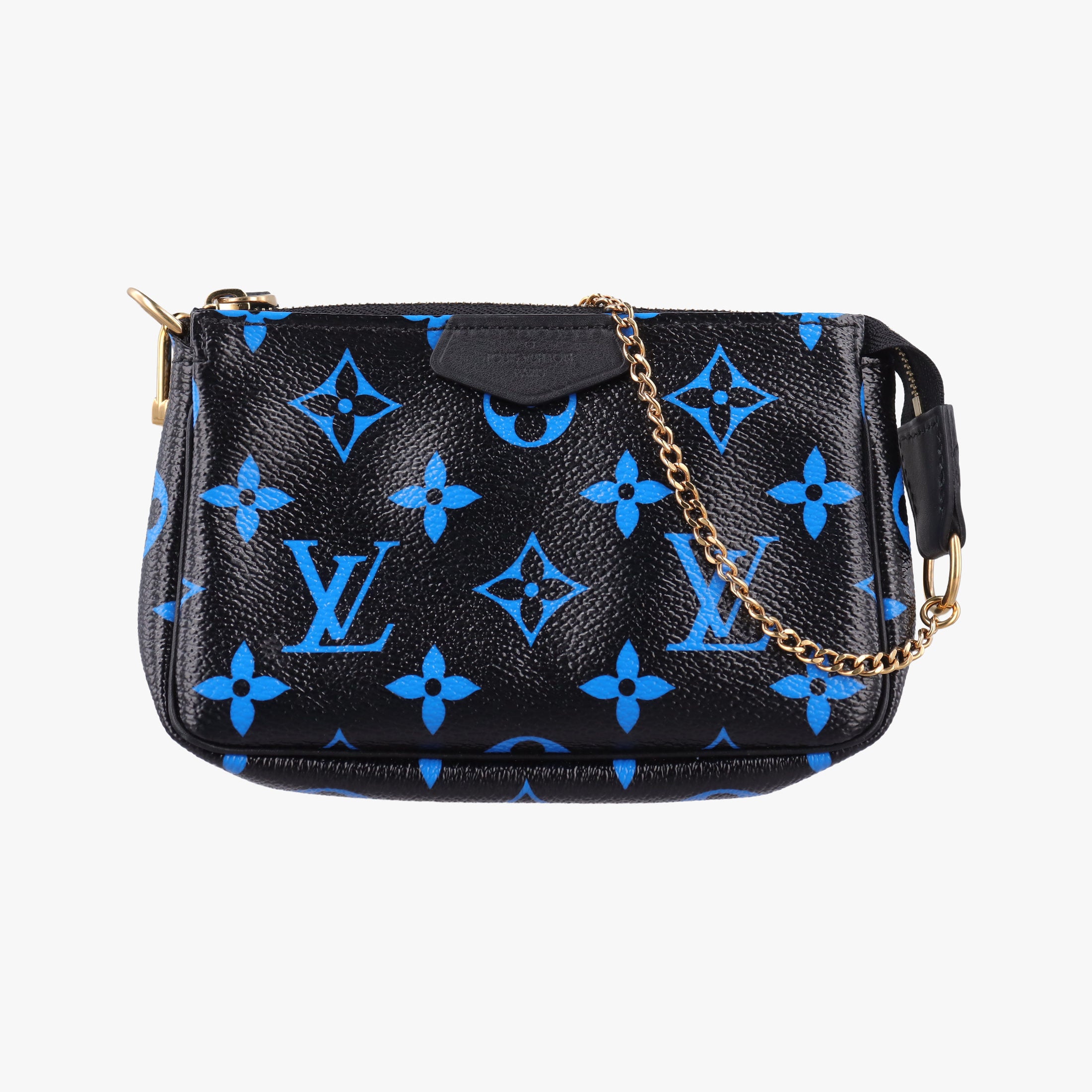 Vintage Louis Vuitton Mini Pochette Accessoires Noir × Blue Monogram Color Canvas M67237 handbag | stylenewstar