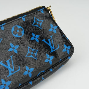 Vintage Louis Vuitton Mini Pochette Accessoires Noir × Blue Monogram Color Canvas M67237 handbag | stylenewstar