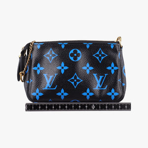 Vintage Louis Vuitton Mini Pochette Accessoires Noir × Blue Monogram Color Canvas M67237 handbag | stylenewstar
