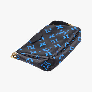 Vintage Louis Vuitton Mini Pochette Accessoires Noir × Blue Monogram Color Canvas M67237 handbag | stylenewstar