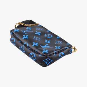 Vintage Louis Vuitton Mini Pochette Accessoires Noir × Blue Monogram Color Canvas M67237 handbag | stylenewstar