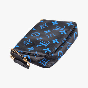 Vintage Louis Vuitton Mini Pochette Accessoires Noir × Blue Monogram Color Canvas M67237 handbag | stylenewstar