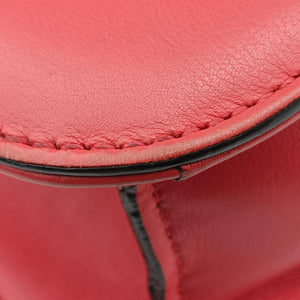 Pre-owned Valentino Rockstud Glam Lock Red Leather  shoulderbag | stylenewstar