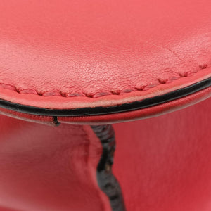 Pre-owned Valentino Rockstud Glam Lock Red Leather  shoulderbag | stylenewstar