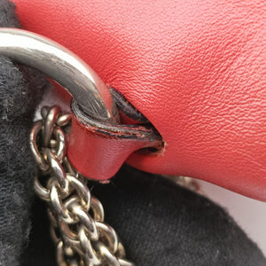 Pre-owned Valentino Rockstud Glam Lock Red Leather  shoulderbag | stylenewstar