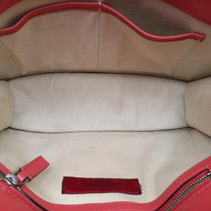 Pre-owned Valentino Rockstud Glam Lock Red Leather  shoulderbag | stylenewstar