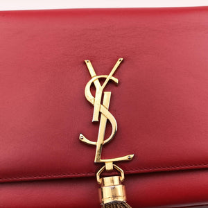Pre-owned Yves Saint Laurent KATE Red Leather 354119 shoulderbag | stylenewstar