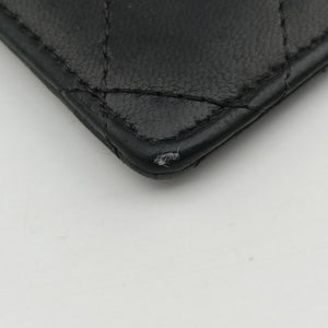 Pre-owned Chanel CC Logo Matelasse Card Case Black lambskin AP0711 shoulderbag | stylenewstar