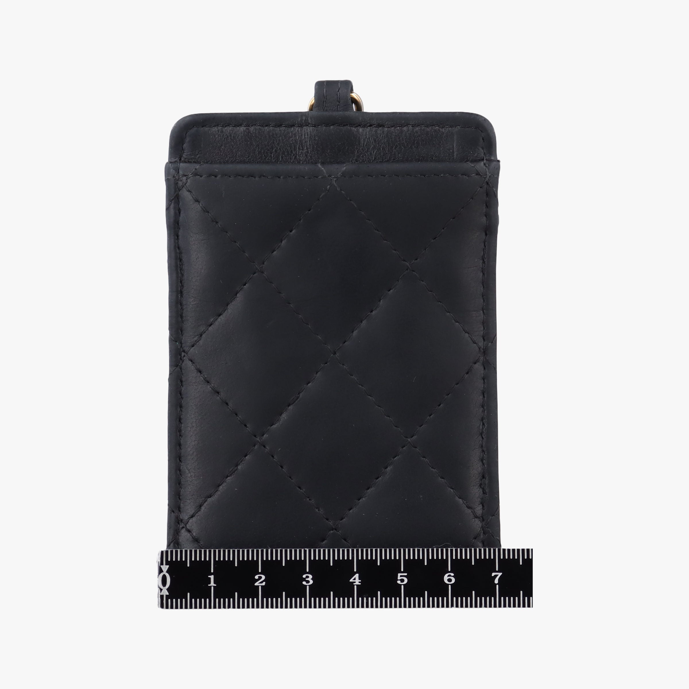 Pre-owned Chanel CC Logo Matelasse Card Case Black lambskin AP0711 shoulderbag | stylenewstar