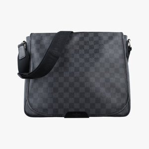Vintage Louis Vuitton DANIEL GM Noir Damier Graphite N58033 shoulderbag | stylenewstar
