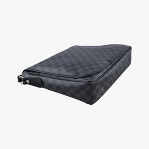Vintage Louis Vuitton DANIEL GM Noir Damier Graphite N58033 shoulderbag | stylenewstar