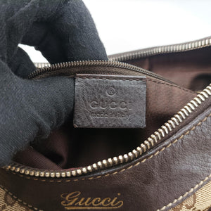 Pre-owned Gucci Abbey D-ring Hobo Brown Leather×canvas 190525 shoulderbag | stylenewstar